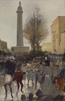 Fifth Regiment in Mount Vernon Place, 1889-1898. Creator: James G Harwood