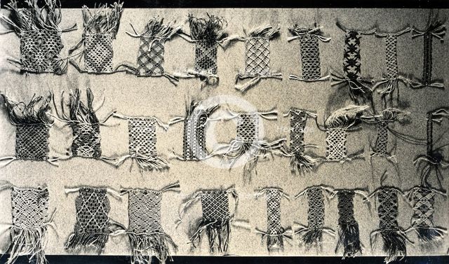 Fifty-five Braid Samples, England, 1775/1825. Creator: Unknown.