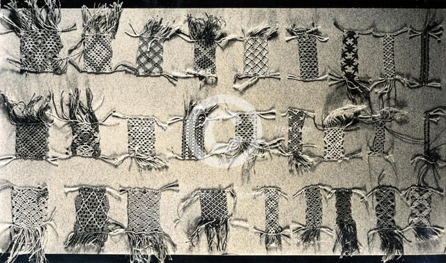 Fifty-five Braid Samples, England, 1775/1825. Creator: Unknown.