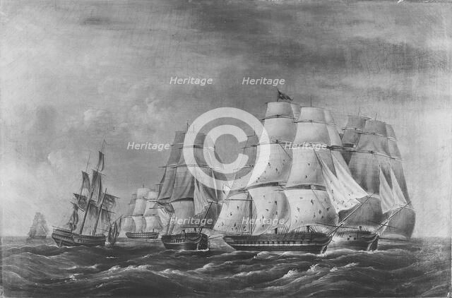 Fight Between the U.S. Frigate President and H.B.M. Endymion, January 15, 1814, after 1814-30. Creator: Unknown.