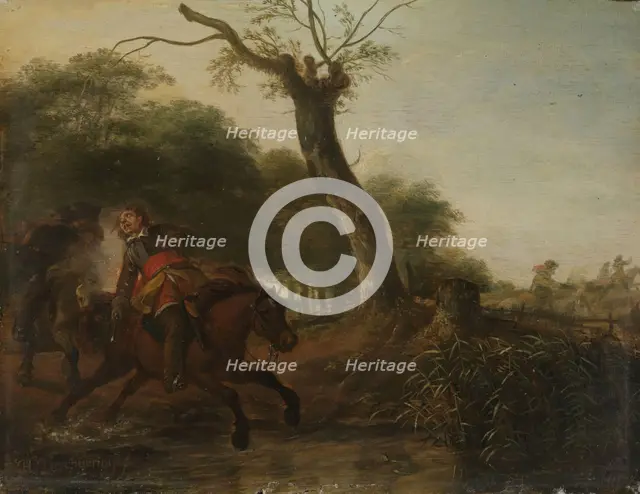 Fight between Horsemen, 17th century. Creator: Hendrik Verschuring.