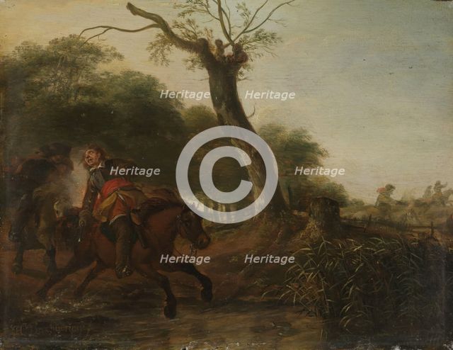 Fight between Horsemen, 17th century. Creator: Hendrik Verschuring.