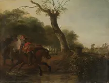 Fight between Horsemen, 17th century. Creator: Hendrik Verschuring