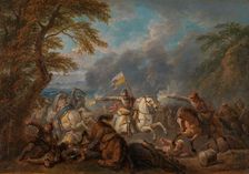 Fight between Horsemen, 1717. Creator: Pieter van Bloemen