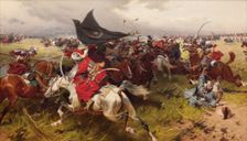 Fight for a Turkish Standard, c1905. Creator: Jozef Brandt