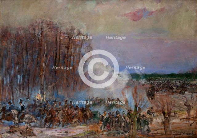 Fight for the Alder Grove, 1940. Creator: Wojciech Kossak.