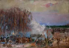 Fight for the Alder Grove, 1940. Creator: Wojciech Kossak