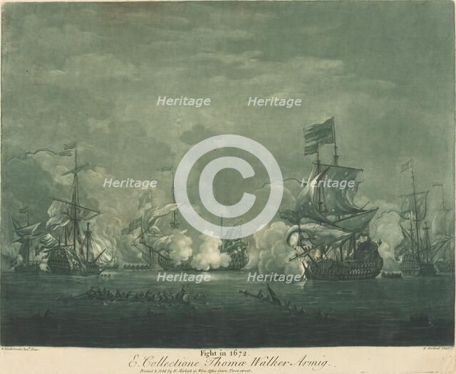 Fight in 1672, 1720s. Creator: Elisha Kirkall.