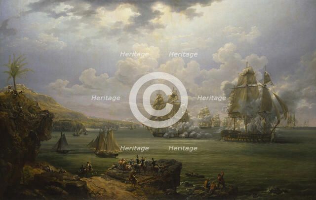 Fight of the frigate Poursuivante against the British ship Hercule, 28 June 1803, 1803. Creator: Crépin, Louis-Philippe (1772-1851).
