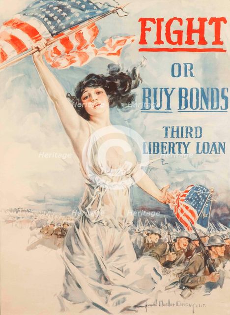 Fight or Buy Bonds, 1917. Creator: Christy; Howard Chandler (1872-1952).