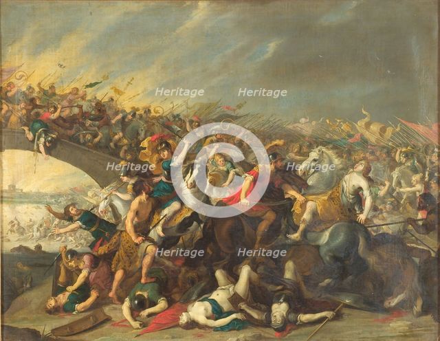 Fight with Amazons, 1587-1680. Creators: Hans Jordaens I, Hans Jordaens II, Hans Jordaens III, Hans Jordaens IV.