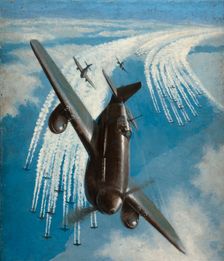 Fighter aircraft escort, between 1939 and 1946. Creators: Central Office of Information, Roy Anthony Nockolds