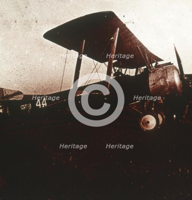 Fighter plane taking off, c1914-c1918. Artist: Unknown.