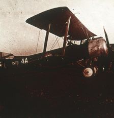 Fighter plane taking off, c1914-c1918
