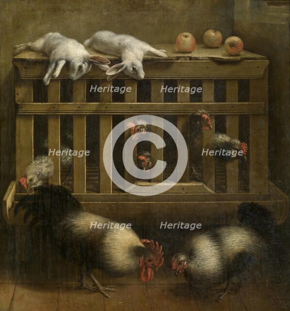 Fighting Cocks, 17th century. Creator: Anon.