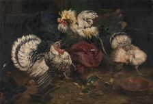 Fighting Cocks, 1902. Creator: Piet van Engelen