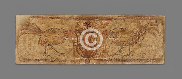 Fighting Cocks and Urn, 4th-5th century. Creator: Unknown.