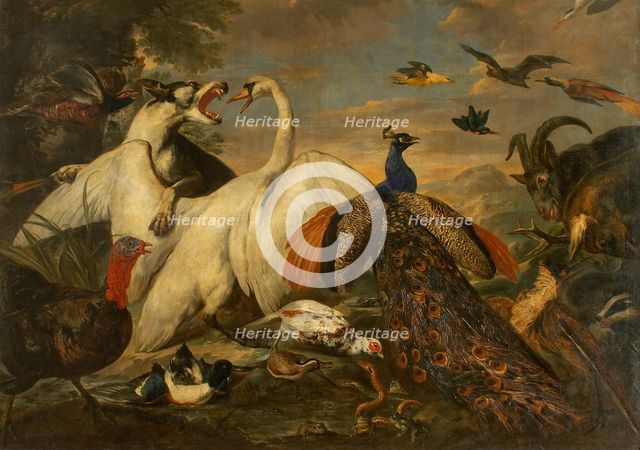 Fighting Animals as Allegory of the Combat between Virtue and Vice, c1650-1667. Creator: Pieter Boel.