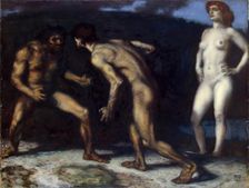 Fighting for a Woman, 1905. Creator: Franz von Stuck