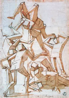 Fighting Figures 1527-1585. Artist: Luca Cambiaso