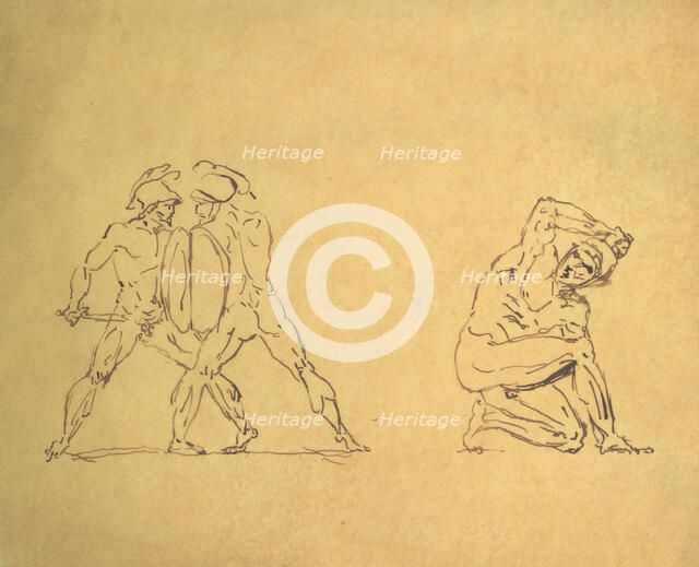 'Fighting Figures', 1844-1924. Artist: Anatole France