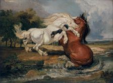 Fighting horses 1808. Creator: James Ward