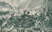 Fighting In The Streets of Essling 1809, (1896)