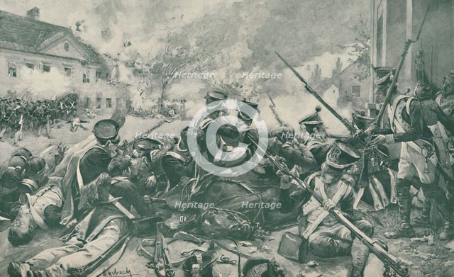 'Fighting In The Streets of Essling', 1809, (1896).  Artist: Unknown.