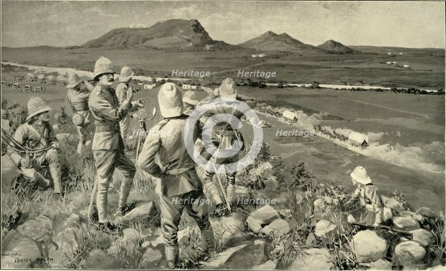 "Fighting Mac" and the Highland Brigade in Action at Koodoesberg', 1900. Creator: Lestor Ralph.