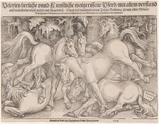 Fighting stallions, 1534. Creator: Baldung (Baldung Grien), Hans (1484-1545)