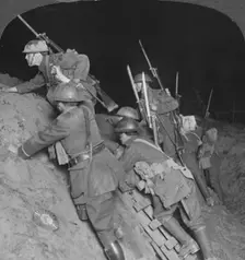Fighting throught the night at Mory France, World War I, c1914-c1918. Artist: Realistic Travels Publishers