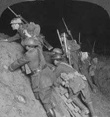Fighting throught the night at Mory France, World War I, c1914-c1918. Artist: Realistic Travels Publishers