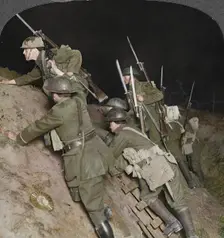 Fighting throught the night at Mory France, World War I, c1914-c1918. Artist: Realistic Travels Publishers