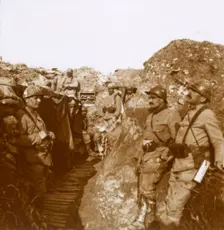 Fighting unit, Ville-sur-Tourbe, northern France, c1914-c1918