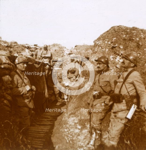 Fighting unit, Ville-sur-Tourbe, northern France, c1914-c1918. Artist: Unknown.