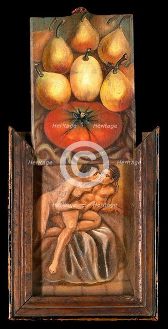 Figs and a tomato, between 1800 and 1899. Creator: Summonte.
