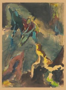 Figural composition (fight), 1940/1944. Creator: Ján Novák