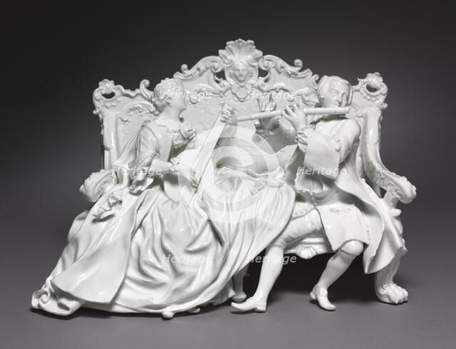 Figural Group: Musicians, c. 1737. Creator: Meissen Porcelain Factory (German); Johann Joachim Kändler (German, 1706-1768).