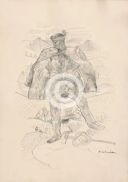 Figural motif, 1940-1944. Creator: Arnold Peter Weisz-Kubincan.
