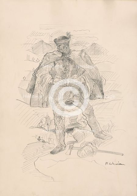 Figural motif, 1940-1944. Creator: Arnold Peter Weisz-Kubincan.