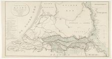 Figurative map, giving an indication of the main dike breaches, etc.: along the Rivers, 1809. Creator: Antoni Zürcher