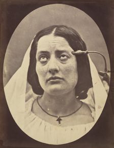 Figure 75: Nun saying her prayers, 1854-56, printed 1862. Creators: Duchenne de Boulogne, Adrien Alban Tournachon