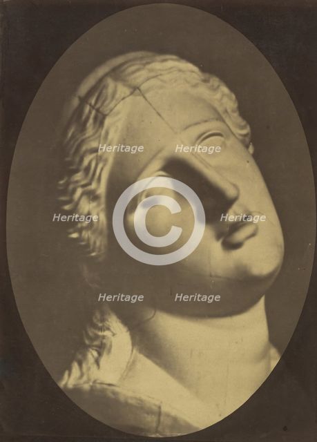 Figure 73: Head of Niobe, 1854-56, printed 1862. Creators: Duchenne de Boulogne, Adrien Alban Tournachon.