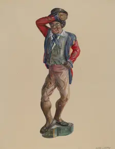 Figure of a Black Man, c. 1936. Creator: Mina Lowry