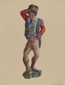 Figure of a Black Man, c. 1936. Creator: Mina Lowry