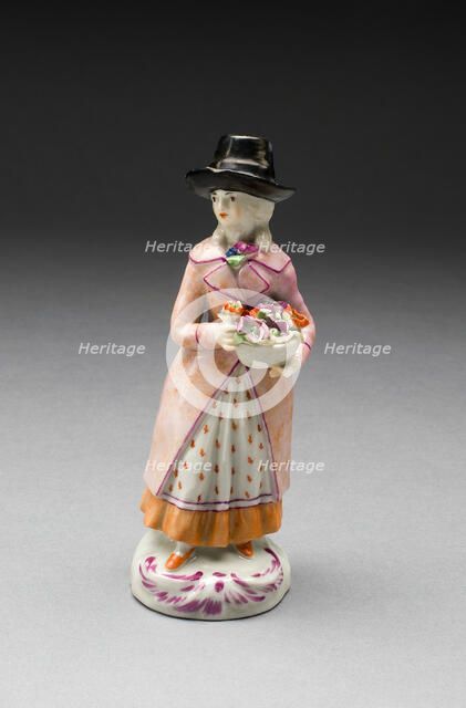 Figure of a Girl, Limbach-Oberfrohna, c. 1790. Creator: Limbach Porcelain Factory.