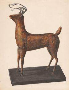 Figure of a Deer, c. 1937. Creator: Mina Lowry
