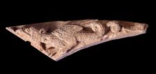Figure of a dragon, Caen stone fragment, St Augutine's Abbey, Canterbury, Kent, c2010. Artist: Steve Cole