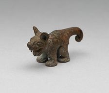 Figure of a Feline, Possibly a Finial for a Pin, A.D. 1100/1470. Creator: Unknown