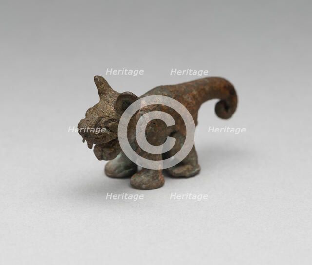 Figure of a Feline, Possibly a Finial for a Pin, A.D. 1100/1470. Creator: Unknown.